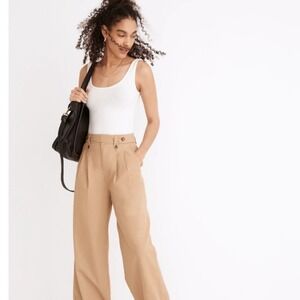 Madewell‎ Harlow Wide-Leg Pants Trousers Seed Khaki Tan Sailor Size 2